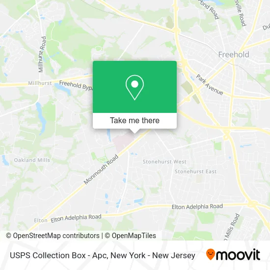 USPS Collection Box - Apc map