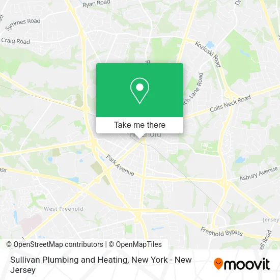 Sullivan Plumbing and Heating map