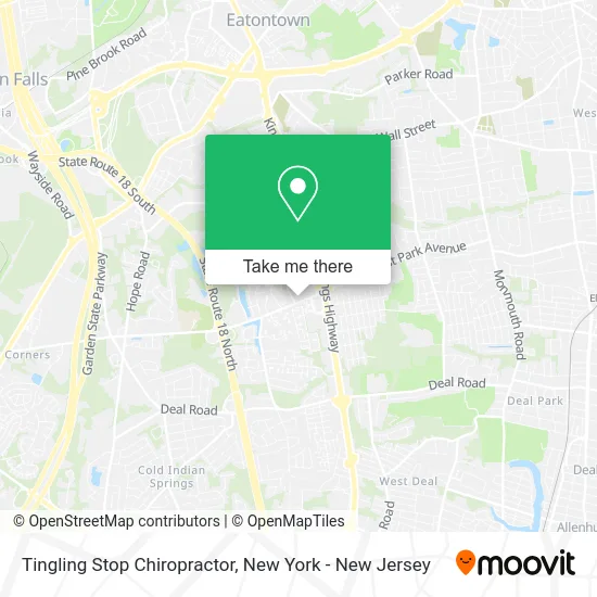 Tingling Stop Chiropractor map