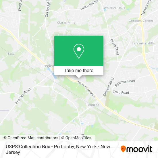 Mapa de USPS Collection Box - Po Lobby