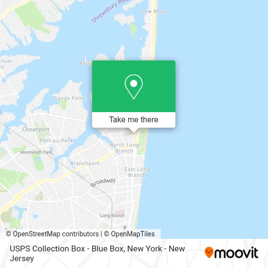 USPS Collection Box - Blue Box map