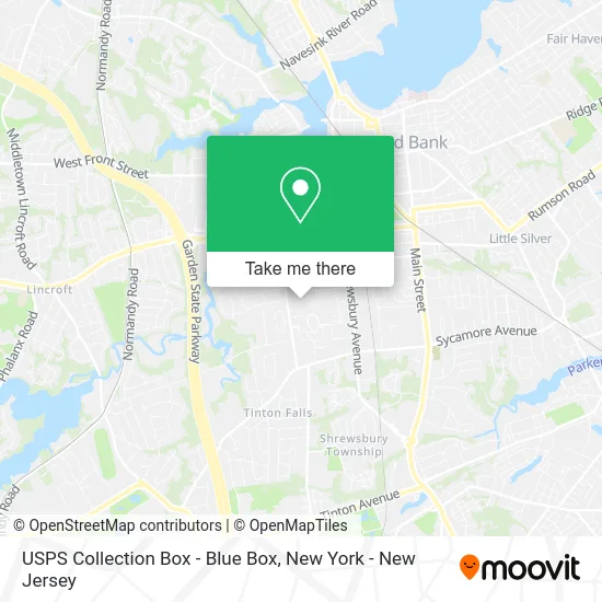 USPS Collection Box - Blue Box map