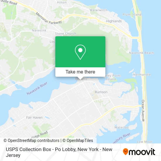 Mapa de USPS Collection Box - Po Lobby