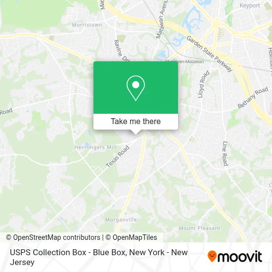 USPS Collection Box - Blue Box map