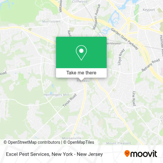 Excel Pest Services map