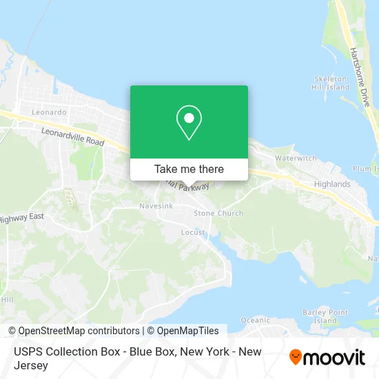 USPS Collection Box - Blue Box map