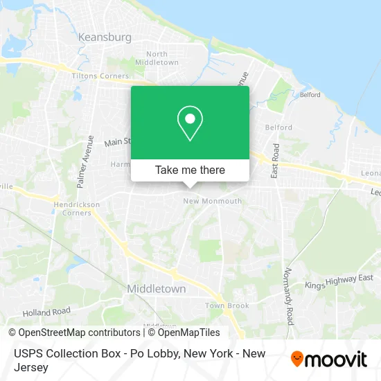 USPS Collection Box - Po Lobby map