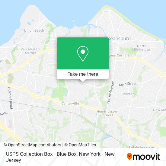 USPS Collection Box - Blue Box map