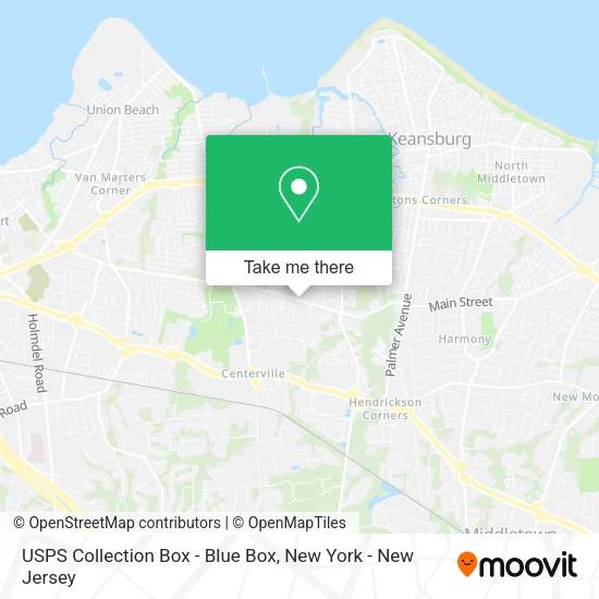 USPS Collection Box - Blue Box map