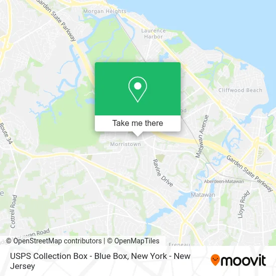 USPS Collection Box - Blue Box map