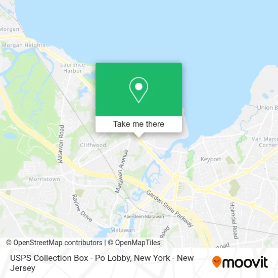 USPS Collection Box - Po Lobby map