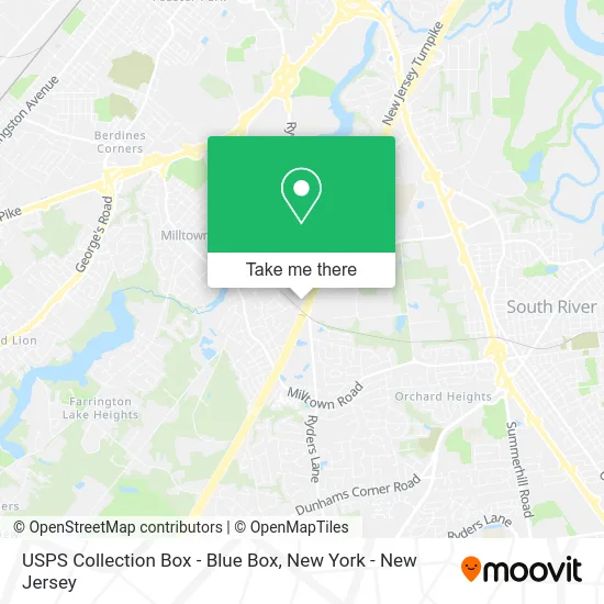 USPS Collection Box - Blue Box map