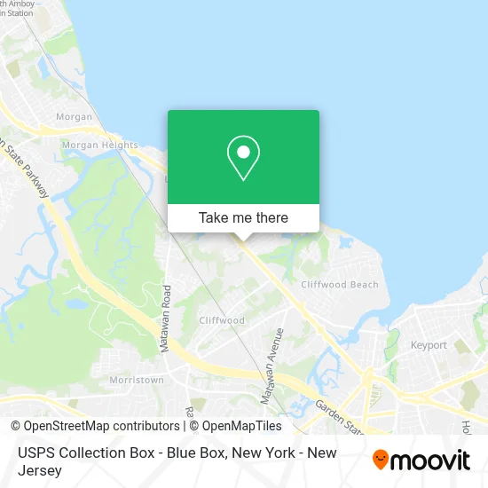 USPS Collection Box - Blue Box map