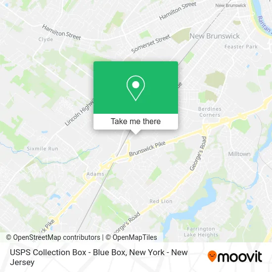 USPS Collection Box - Blue Box map