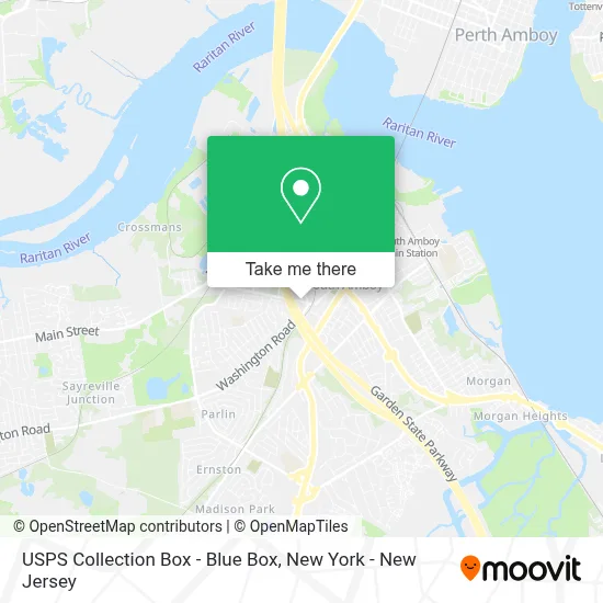 USPS Collection Box - Blue Box map