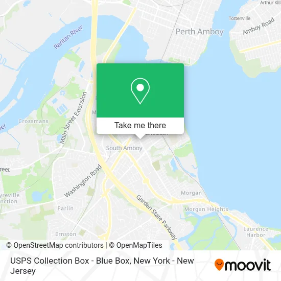 USPS Collection Box - Blue Box map