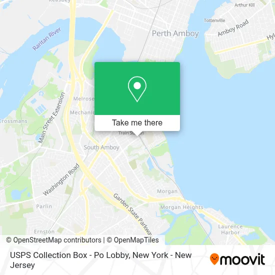 USPS Collection Box - Po Lobby map