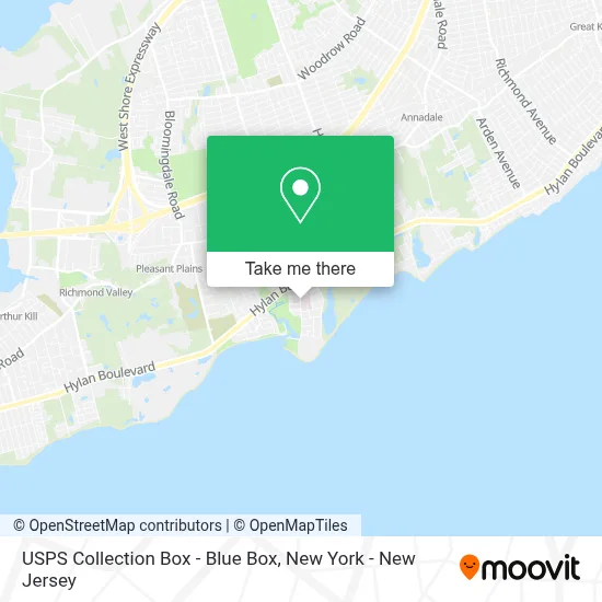 USPS Collection Box - Blue Box map
