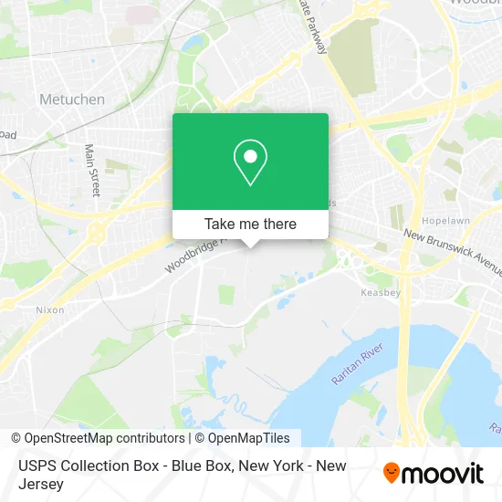 USPS Collection Box - Blue Box map