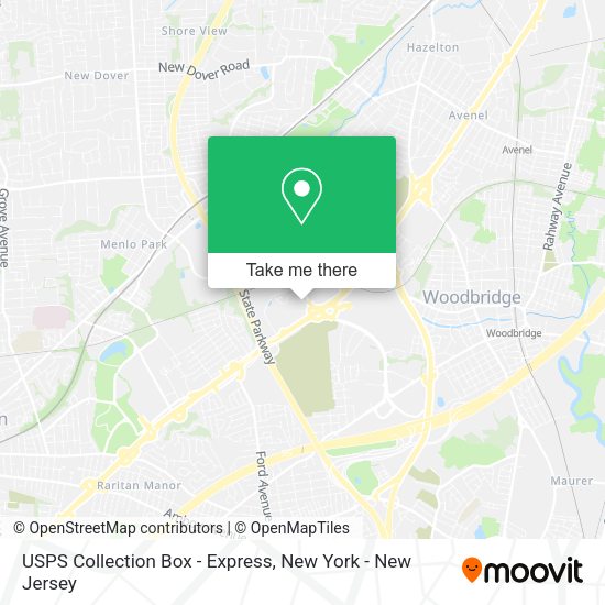USPS Collection Box - Express map