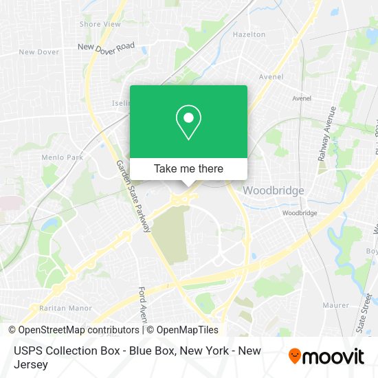USPS Collection Box - Blue Box map