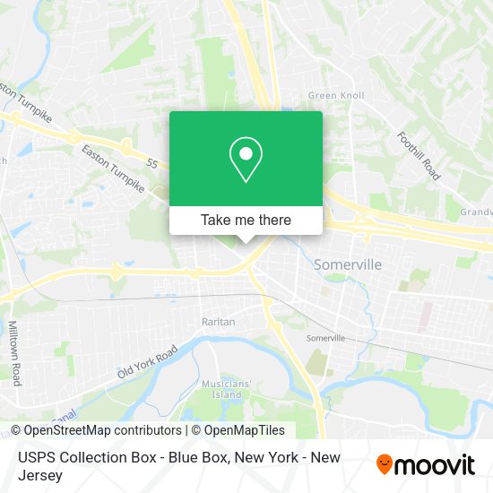USPS Collection Box - Blue Box map
