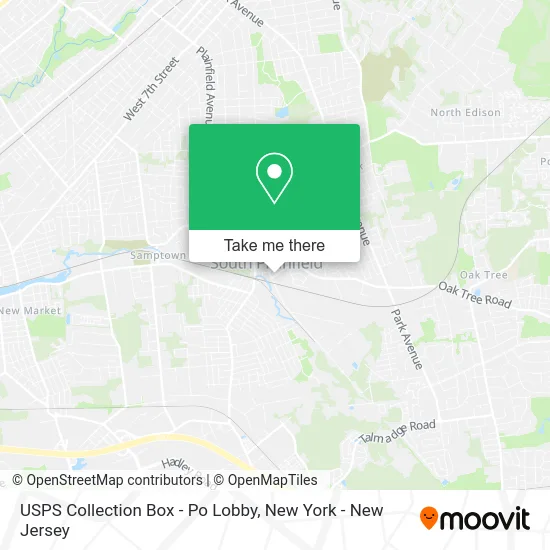 USPS Collection Box - Po Lobby map