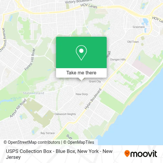 USPS Collection Box - Blue Box map
