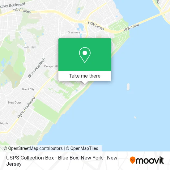 USPS Collection Box - Blue Box map