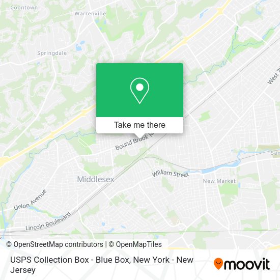USPS Collection Box - Blue Box map