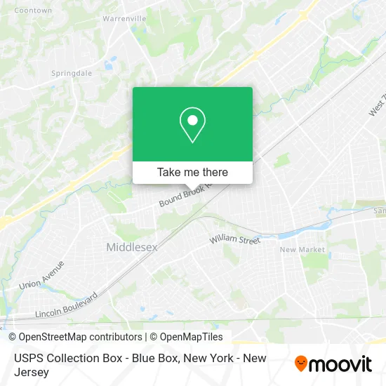 USPS Collection Box - Blue Box map