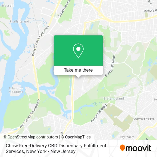 Chow Free-Delivery CBD Dispensary Fulfillment Services map