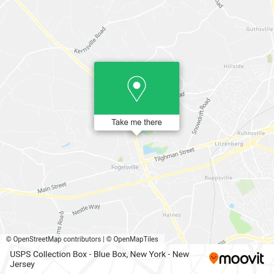 USPS Collection Box - Blue Box map