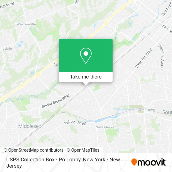 Mapa de USPS Collection Box - Po Lobby