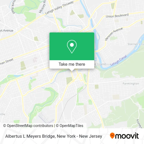 Albertus L Meyers Bridge map
