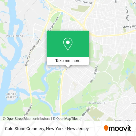 COLD STONE CREAMERY map