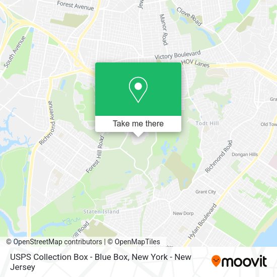 USPS Collection Box - Blue Box map