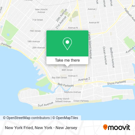 New York Fried map