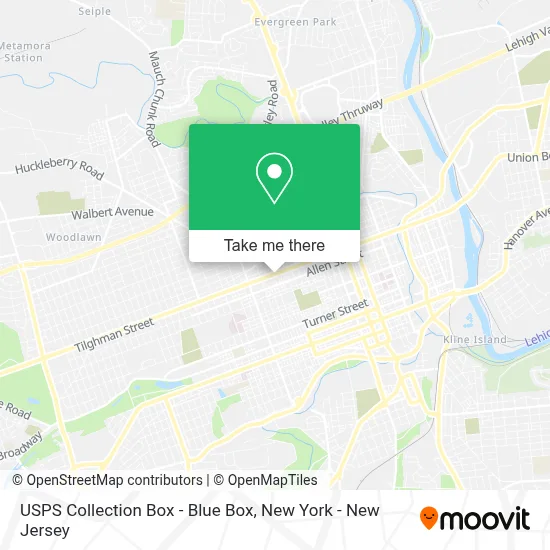 USPS Collection Box - Blue Box map