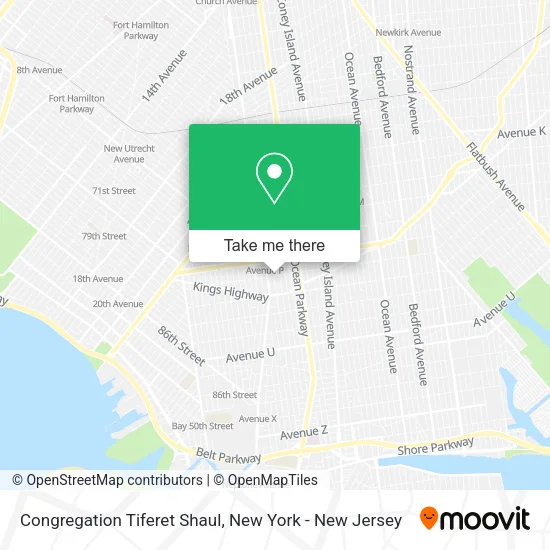 Congregation Tiferet Shaul map