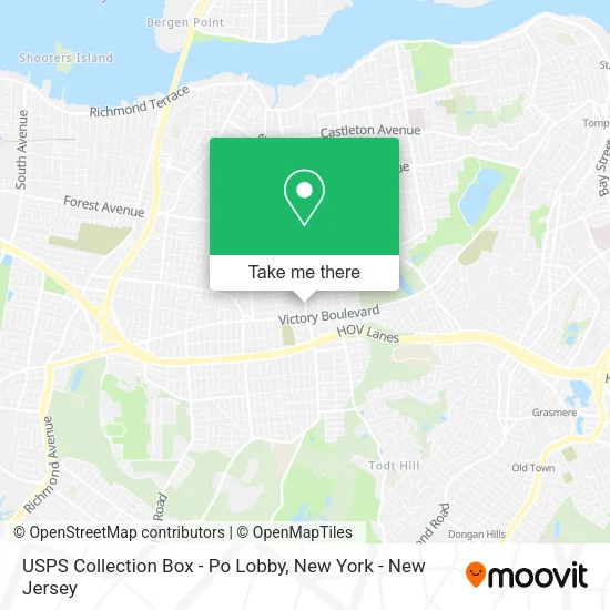 Mapa de USPS Collection Box - Po Lobby