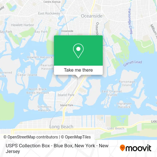 USPS Collection Box - Blue Box map