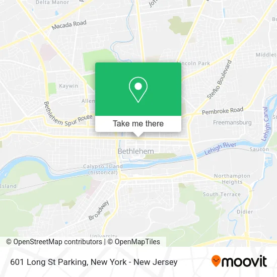 601 Long St Parking map