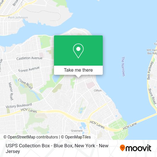 USPS Collection Box - Blue Box map
