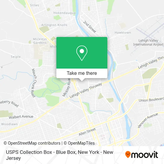USPS Collection Box - Blue Box map