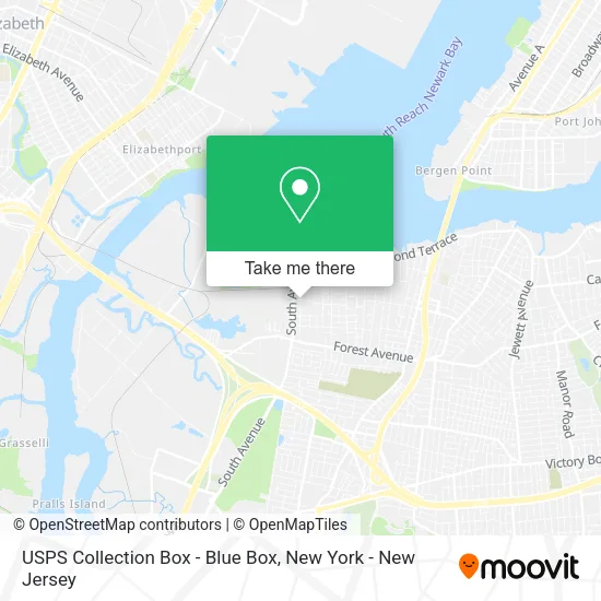 USPS Collection Box - Blue Box map