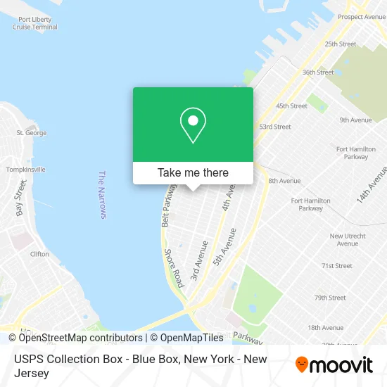 USPS Collection Box - Blue Box map