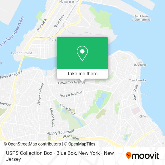 USPS Collection Box - Blue Box map