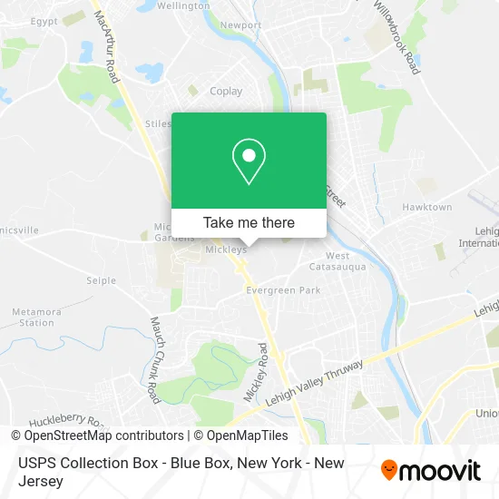 USPS Collection Box - Blue Box map