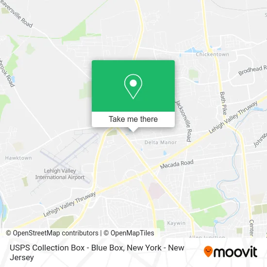 USPS Collection Box - Blue Box map